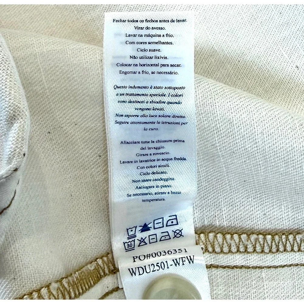 Faherty Linen Denim Malibu Mini Dress XS NWT Organic Cotton Coastal Shift
